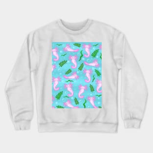 Axolotl pattern Crewneck Sweatshirt